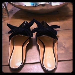 Banana Republic Black Patent Leather Mules